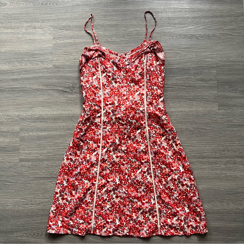 Women’s Red Floral A-Line Mini Dress